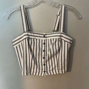 pinstriped cropped tank top